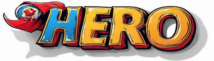 Hero lettering